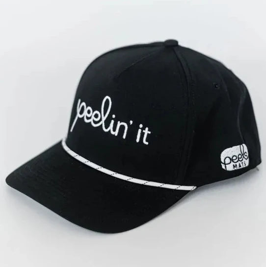 Apparel & Accessories, Snapback Hat, Black Peelin' it Snapback