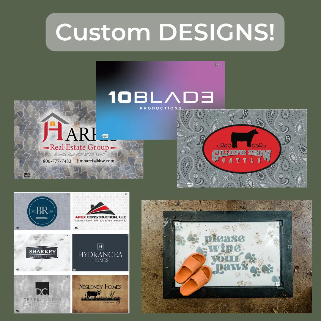 Decor, Custom Door mat, BLACK Base